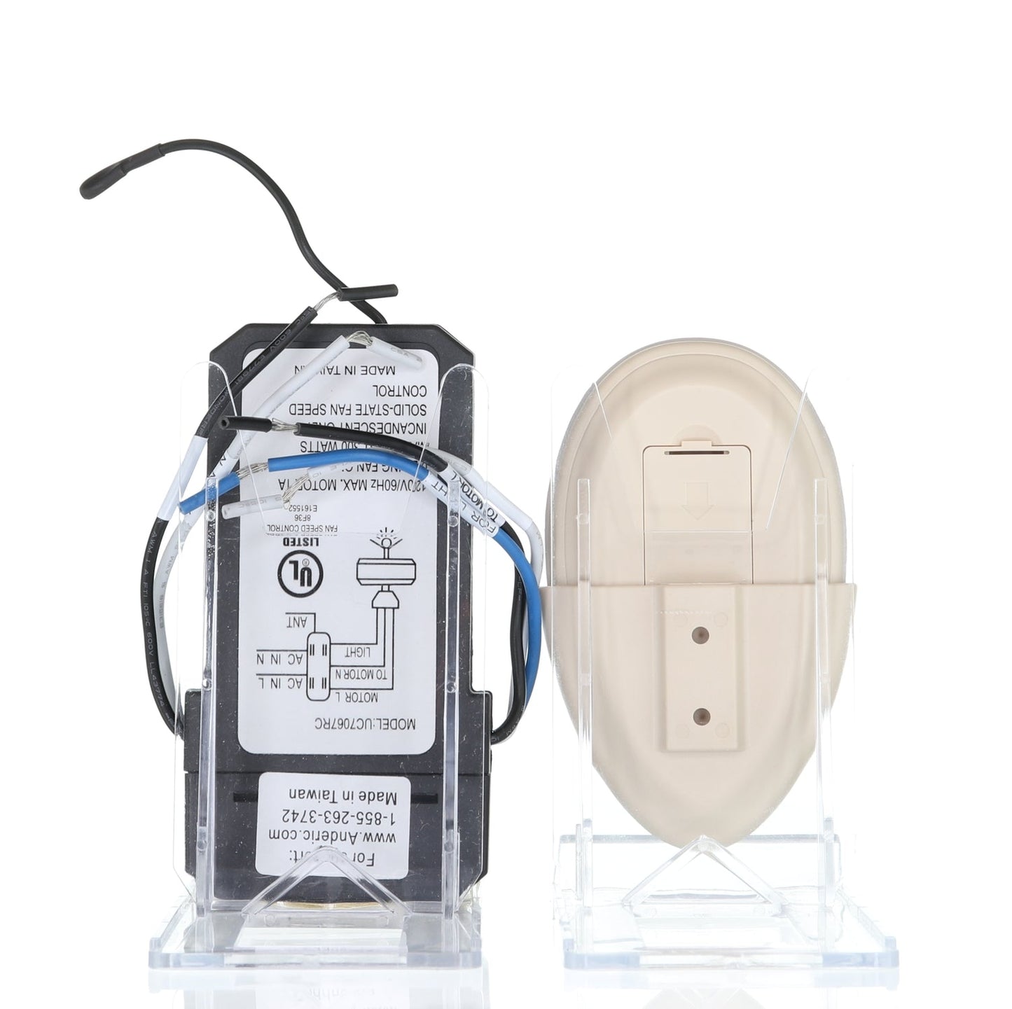 Ceiling Fan Remote Control Kit for 3-speed AC Fans with Pull-strings - Add remote control functionality to your ceiling fan
