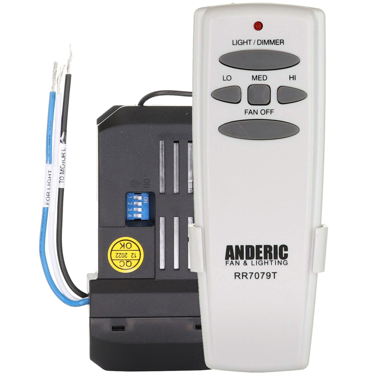 Substitute for Hampton Bay FAN28R HD5 KIT Ceiling Fan Remote Control Kit [RR7079TKIT]