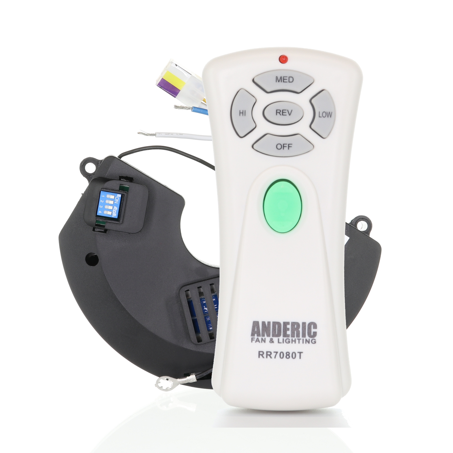 Substitute for Hampton Bay 7058RLCK-03 Green Ceiling Fan Receiver 304 MHz [AND-RR7080T-UC7058GM-KIT]