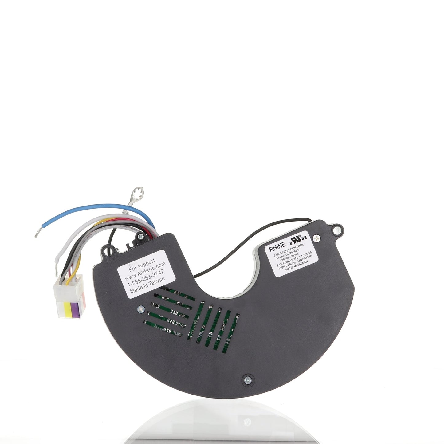 Substitute for Hampton Bay Brookedale 60 Inch Ceiling Fan Remote Control and Receiver Kit for Air Cool 247008054 [UC7058RKIT]