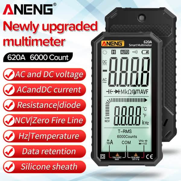 ANENG 4.7-Inch LCD Display 6000 Count AC/DC Digital Multimeter