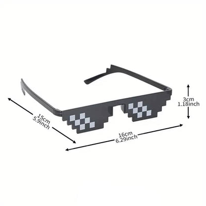 Anime Pixel Mosaic Funny Party Glasses