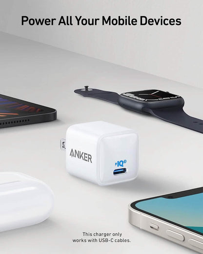 Anker Nano 511 Compact USB-C 18W Fast Charger for iPhone iPad (Refurbished)