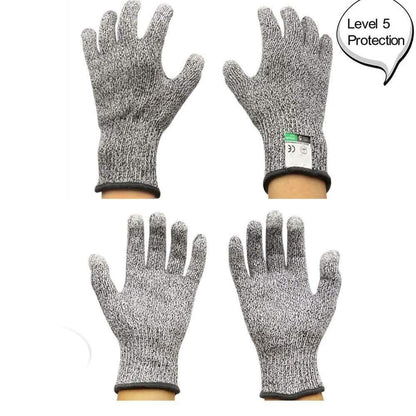 Anti-Cut Gloves 5 Grade Safety Cut Proof Stab Resistant Stainless Steel