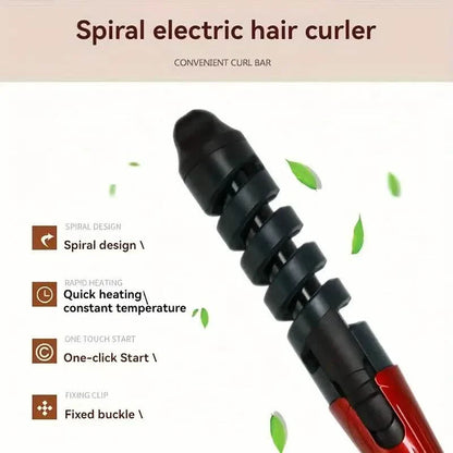Anti Scald Spiral Curlers, Inner Button Wavy Curlers, Large Curls and Perm