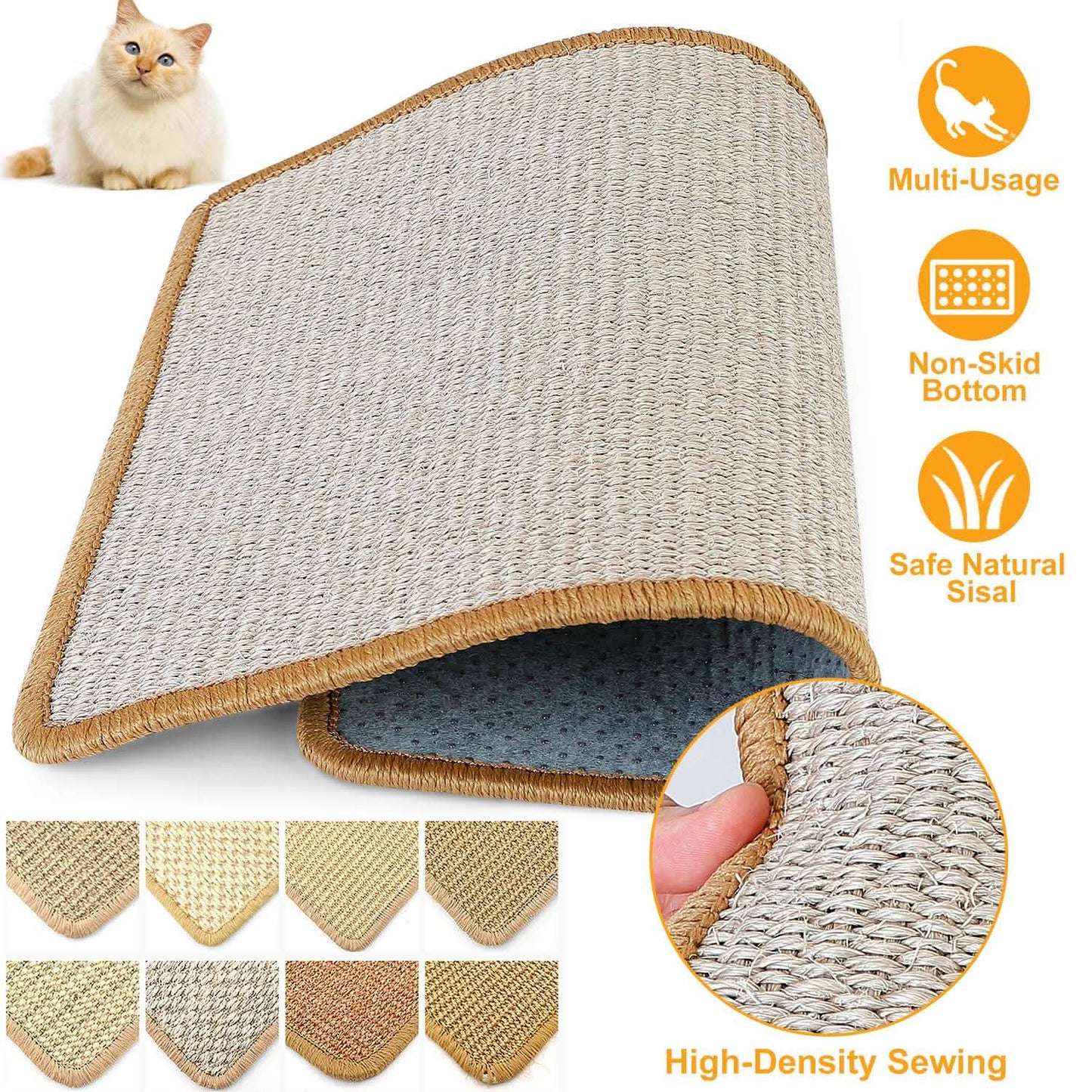 Anti-Slip Mat Horizontal Cat Floor Scratching Pad Rug