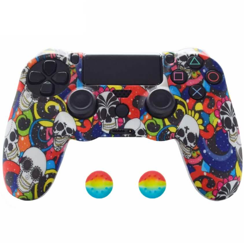 Anti-slip PS4 Silicone Cover & Thumb Grip Set