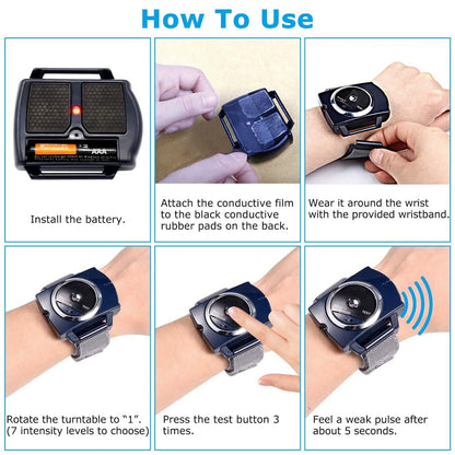 Anti-Snore Infrared Wristband with Conductive Film
