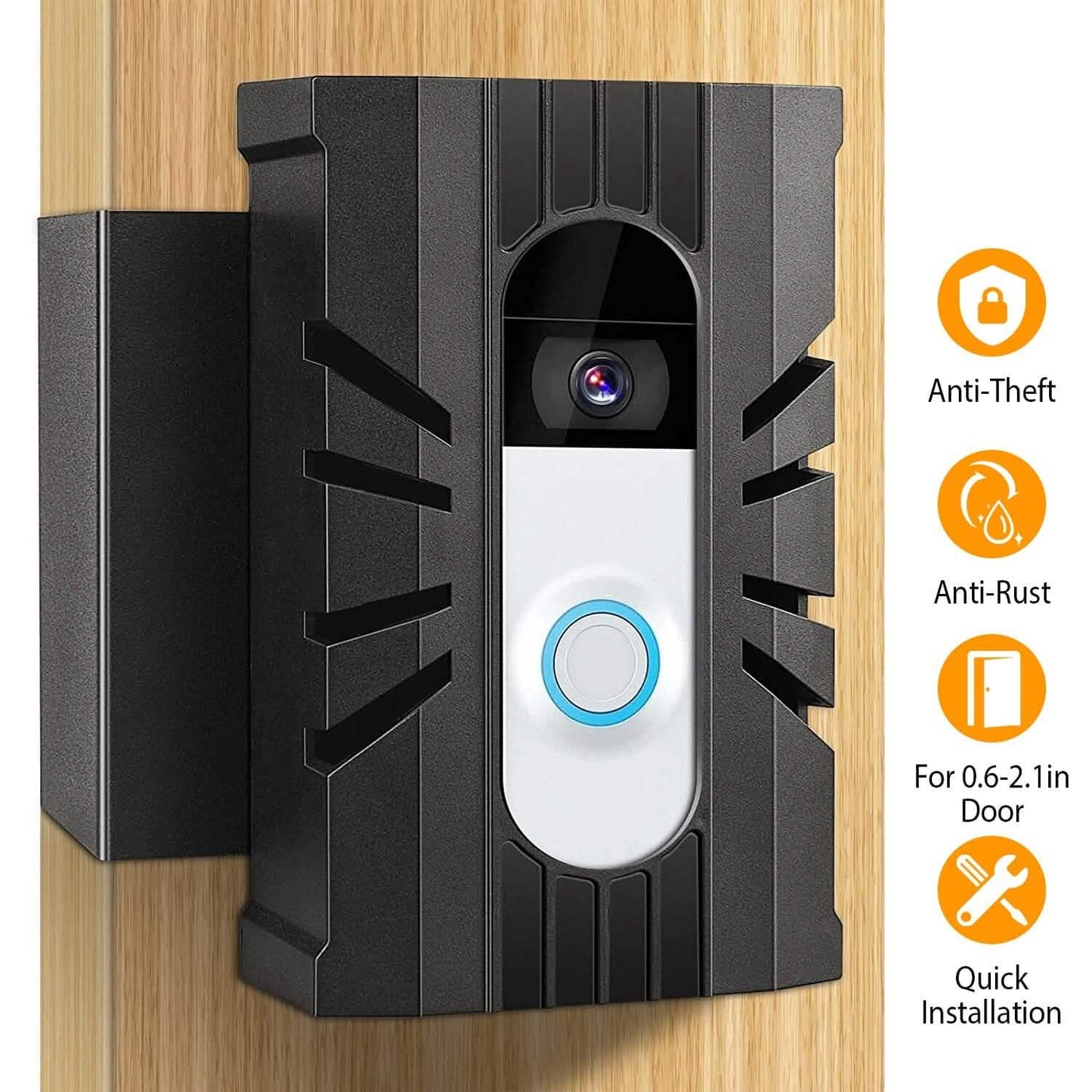 Anti Theft Video Doorbell Door Mount Fit for Most Doorbell Camera Accessories