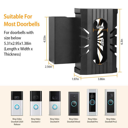 Anti Theft Video Doorbell Door Mount Fit for Most Doorbell Camera Accessories