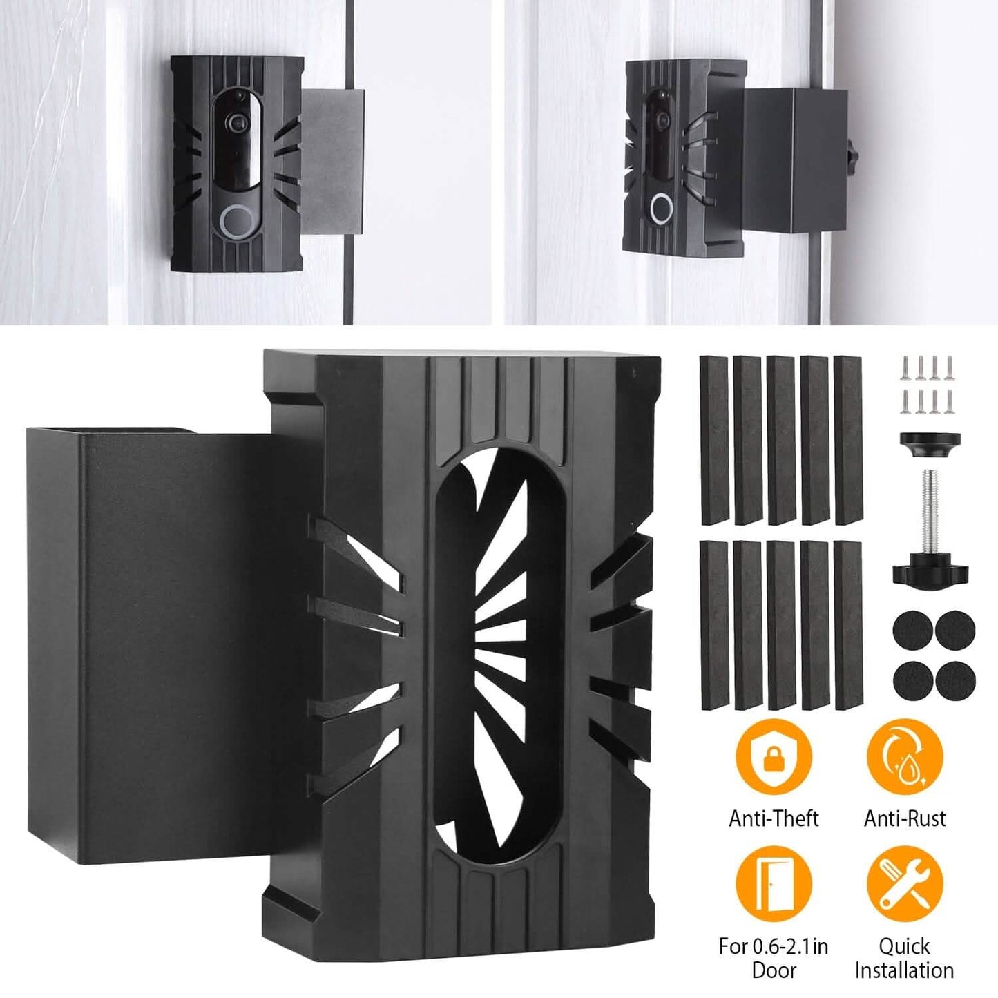 Anti Theft Video Doorbell Door Mount Fit for Most Doorbell Camera Accessories