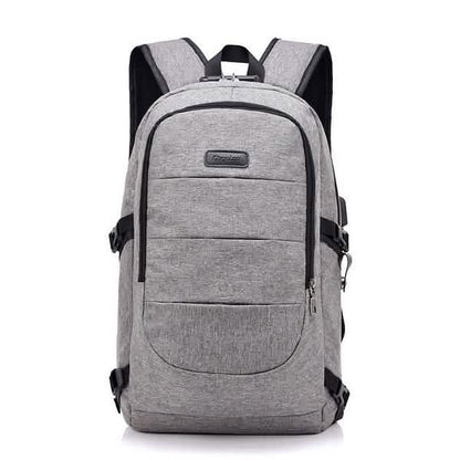 Anti Theft Waterproof Classic Backpack with USB Charging Port and Headphone Interface