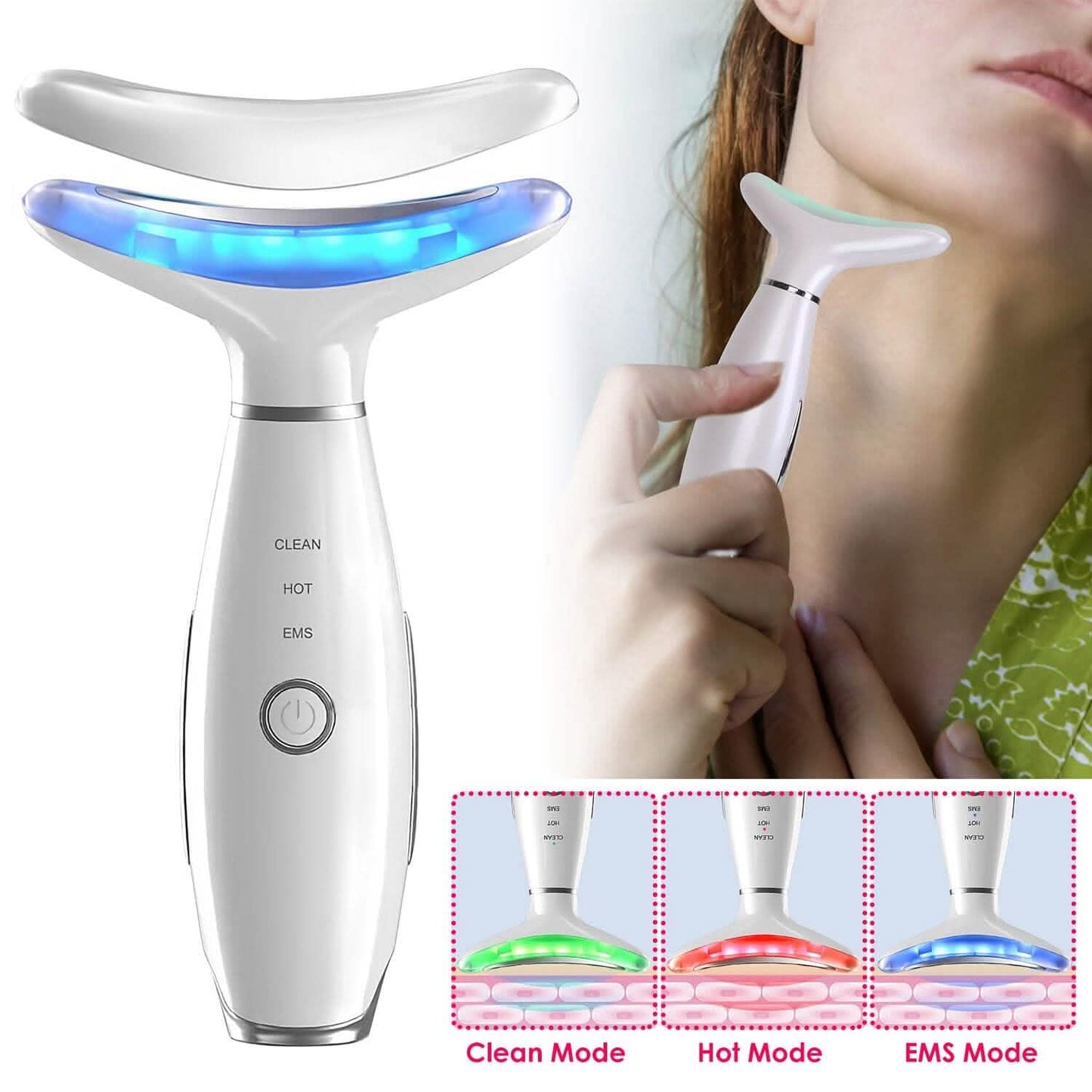 Anti Wrinkles Face Neck Massager Double Chin Reducer