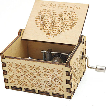 Antique Engraved Musical Box Can't Help Falling in Love