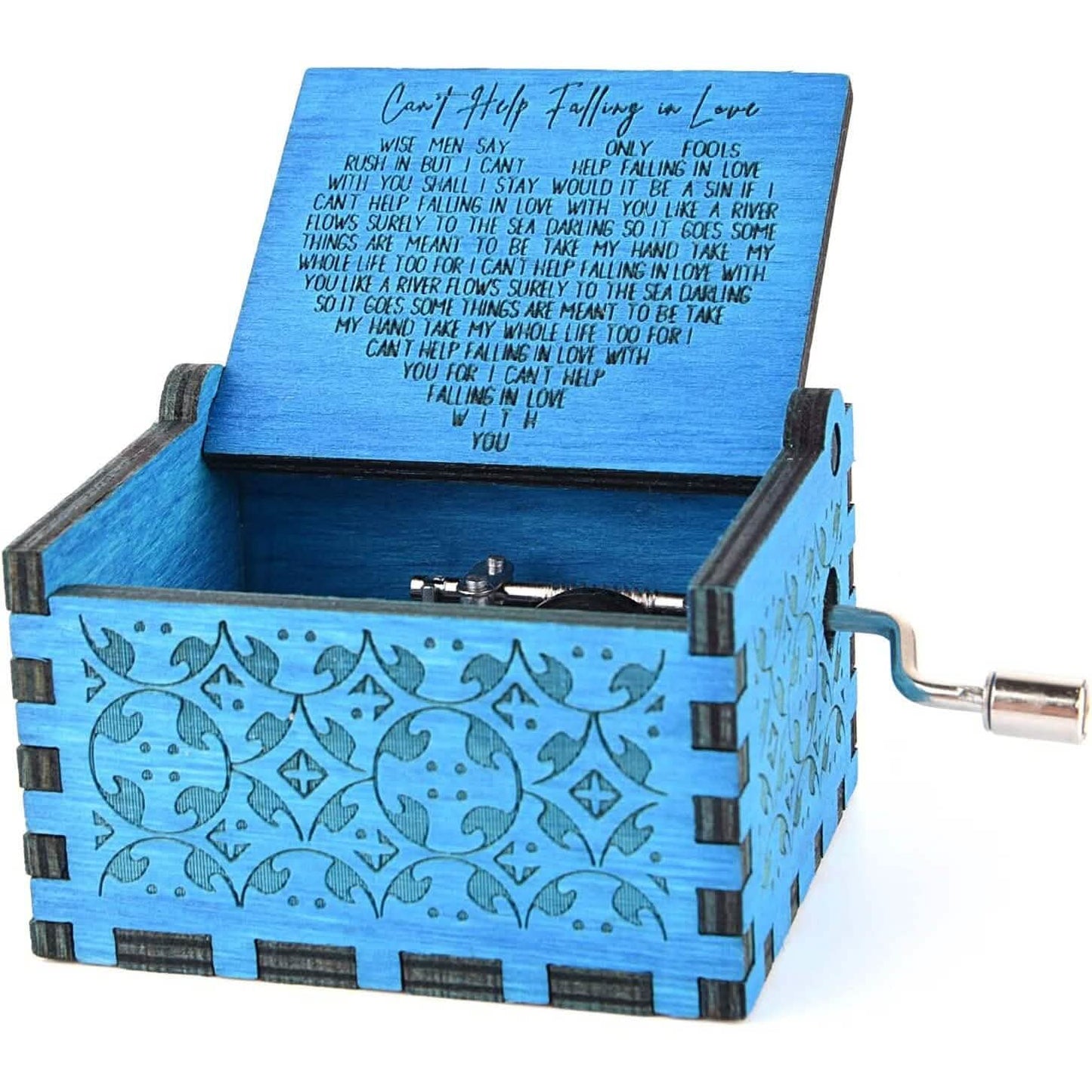Antique Engraved Musical Box Can't Help Falling in Love