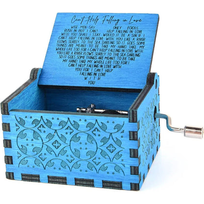 Antique Engraved Musical Box Can't Help Falling in Love
