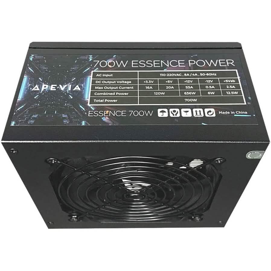 Apevia ATX-ES700W Essence 700W ATX Semi-Modular Gaming Power Supply with Auto-Thermally Controlled  (Refurbished)