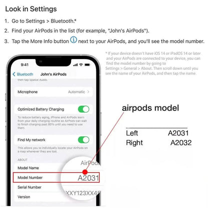 Apple AirPods Right A2032, Left A2031 or Charging Case A1938 (2nd Generation) (Refurbished)