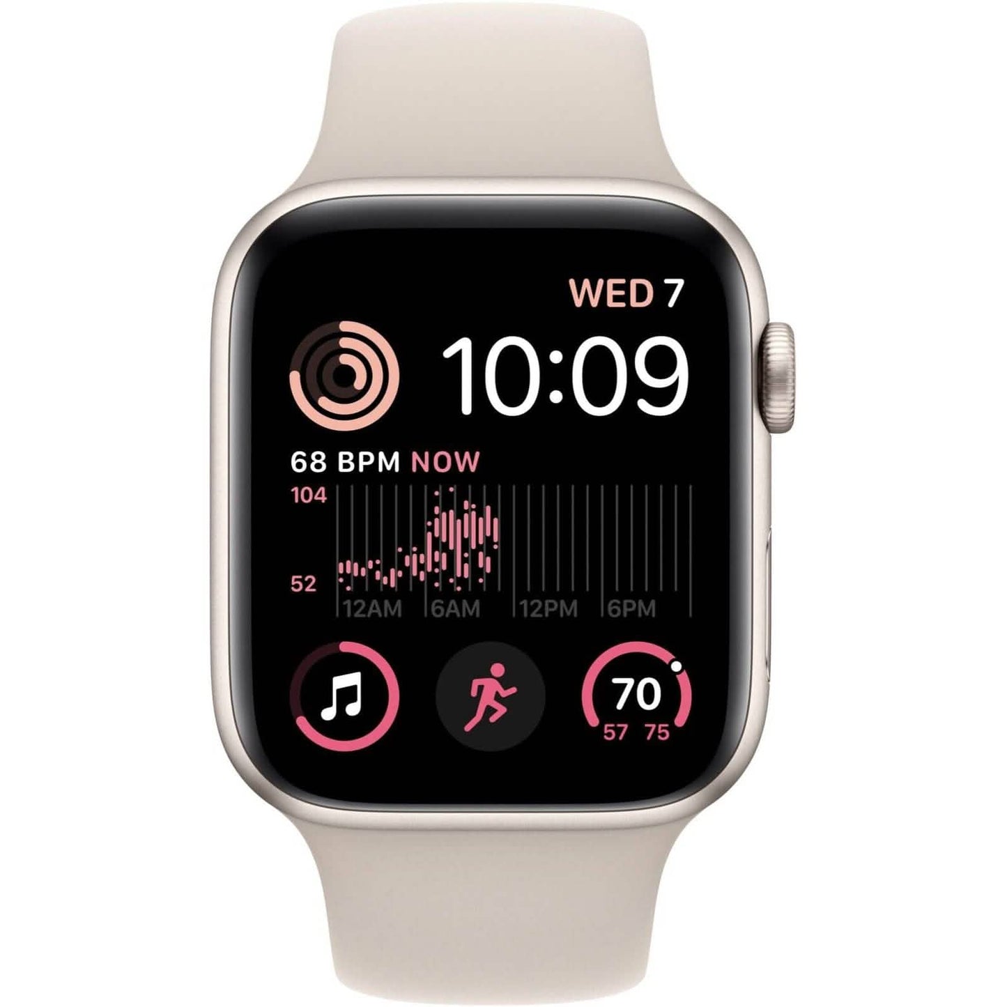 Apple Watch SE 2nd Gen 40mm GPS Starlight with S/M Starlight Sports Band (Refurbished)