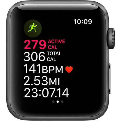 Apple Watch Series 3 GPS 42mm Space Gray Aluminum Case with Black Sport Band (Refurbished)