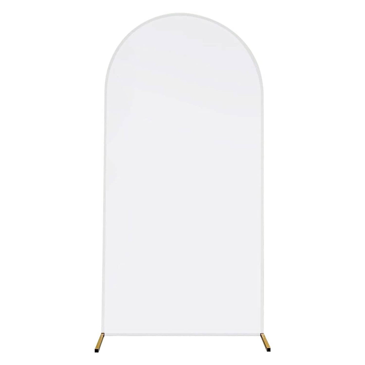 Arch Backdrop Stand Cover White Spandex Fitted Double-Sided Background Covering