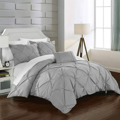 Armi Pinch-Pleated Microfiber Duvet Cover Set