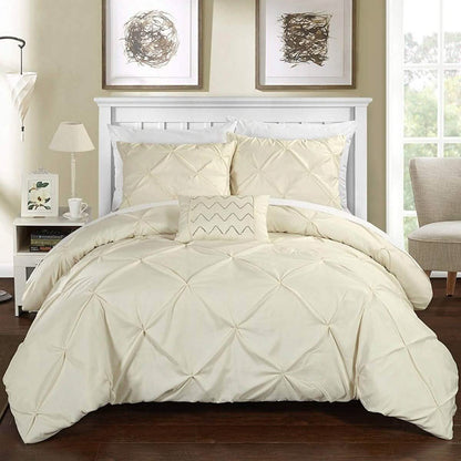 Armi Pinch-Pleated Microfiber Duvet Cover Set