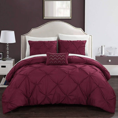 Armi Pinch-Pleated Microfiber Duvet Cover Set
