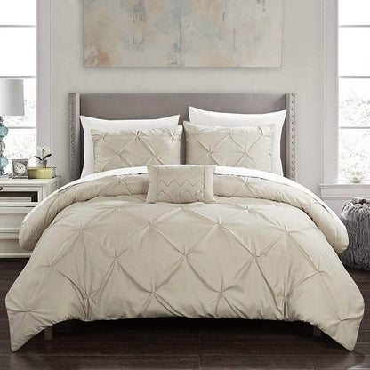 Armi Pinch-Pleated Microfiber Duvet Cover Set