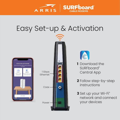 ARRIS SURFboard SBG8300 DOCSIS 3.1 Gigabit Cable Modem & AC2350 Wi-Fi Router (Refurbished)