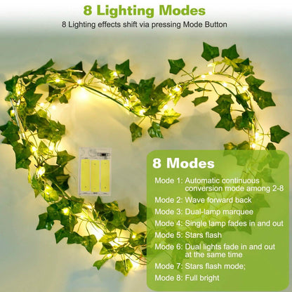 Artificial Ivy Leaves String Lights