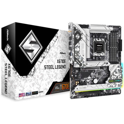 ASRock X670E Steel Legend Support AMD AM5 Ryzen Motherboard (Refurbished)