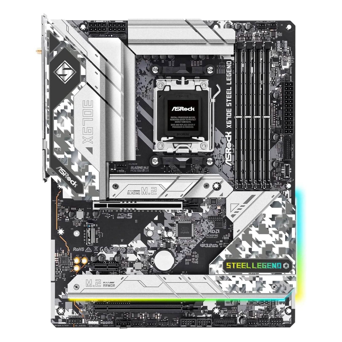 ASRock X670E Steel Legend Support AMD AM5 Ryzen Motherboard (Refurbished)