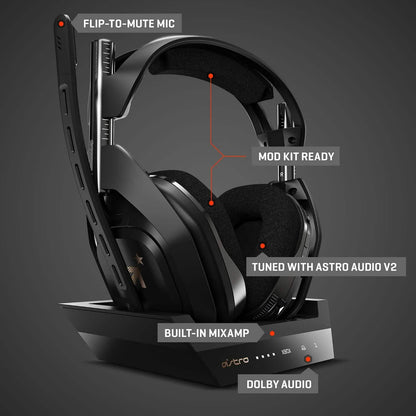 ASTRO Gaming A50 Wireless Headset + Base Station Gen 4 - Compatible with Xbox Series X|S, Xbox One, PC, Mac (Refurbished)
