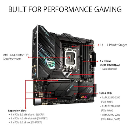 ASUS ROG Strix Z690-G Gaming WiFi 6E LGA 1700 (Intel 12th Gen) (Refurbished)