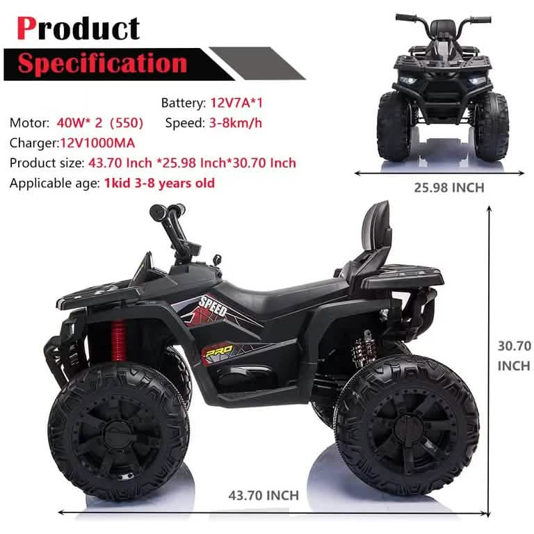 ATV Double Drive Children Ride On Car