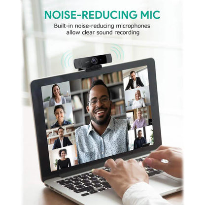 AUKEY 1080P Webcam with Dual Noise Reduction Stereo Microphones