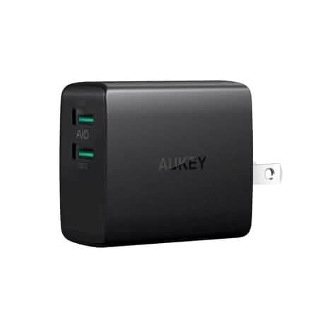Aukey AMP Wall Charger Dual Port 4.8A USB Charger
