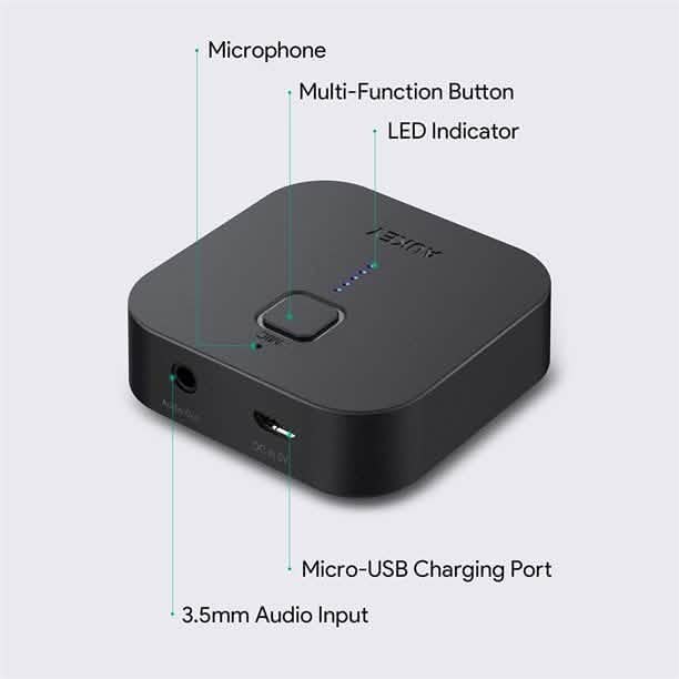 AUKEY Bluetooth Receiver V4.1 Wireless Audio Music Adapter