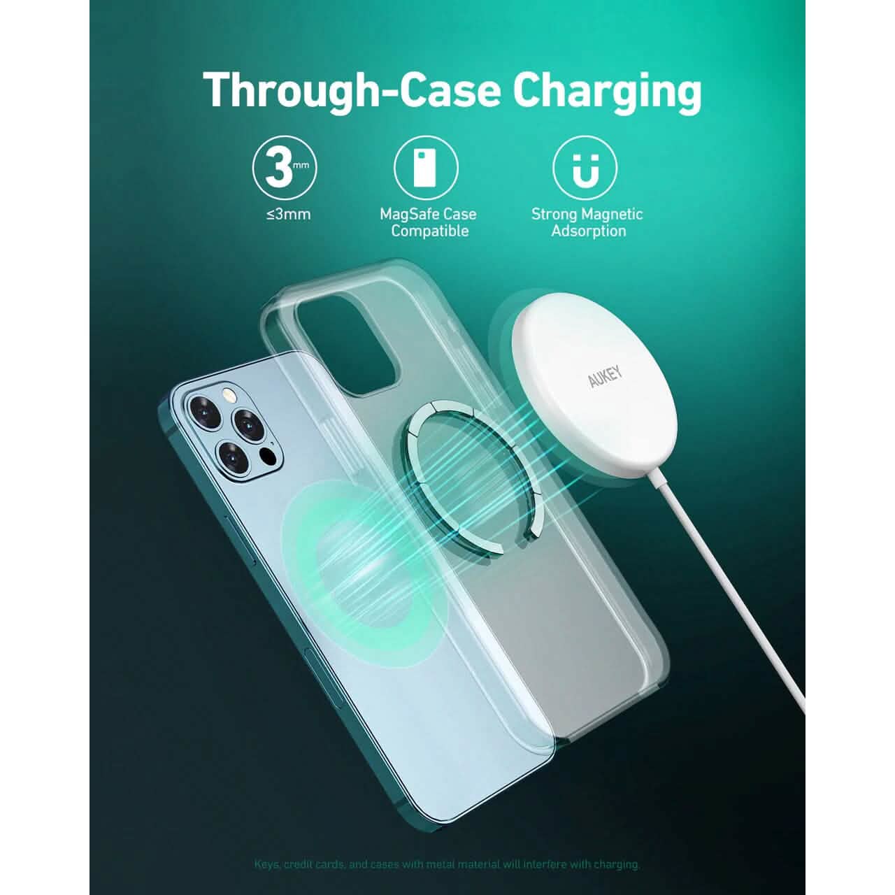Aukey LC-A1 Aircore Wireless Charger 15W Magnetic Qi Certified
