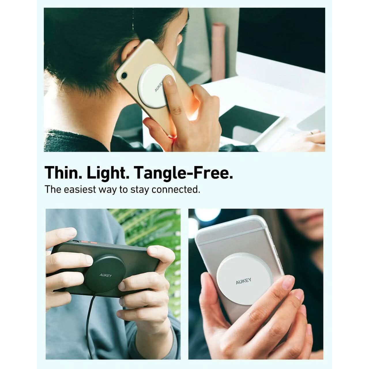 Aukey LC-A1 Aircore Wireless Charger 15W Magnetic Qi Certified
