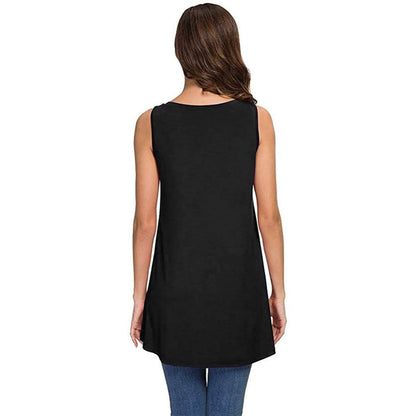 Women's Summer Casual Sleeveless V-Neck T-Shirt Tunic Blouse Tank Tops