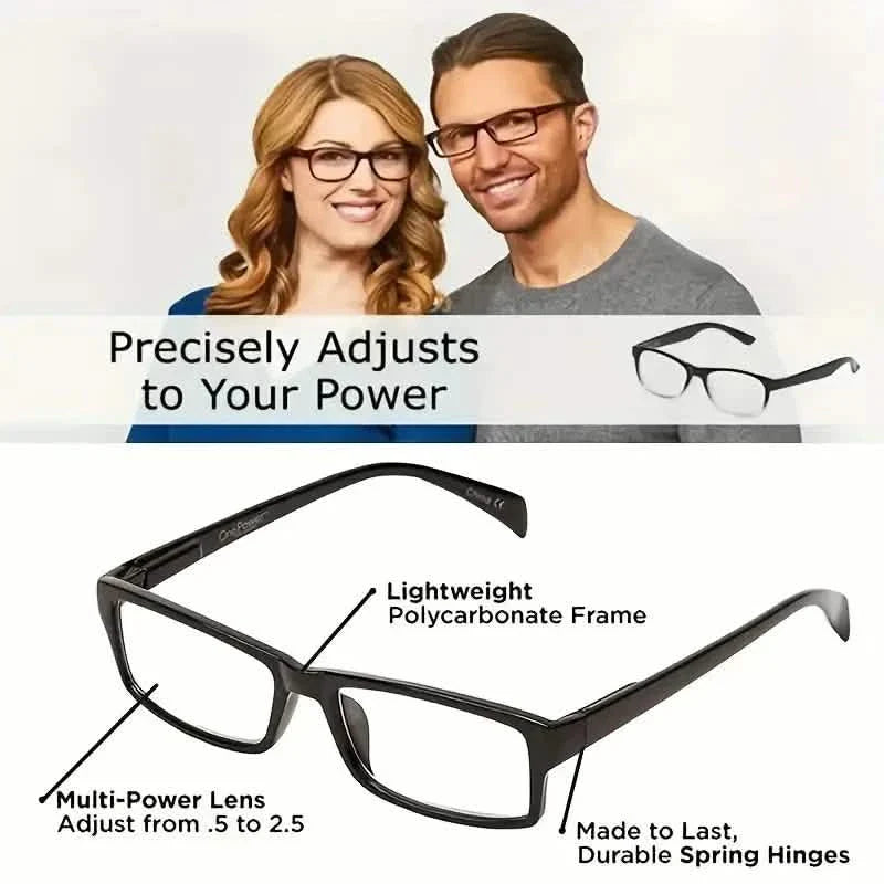 Auto Adjusting Multifocal Reading Glasses for Women and Men Bifocal Readers