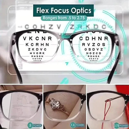 Auto Adjusting Multifocal Reading Glasses for Women and Men Bifocal Readers