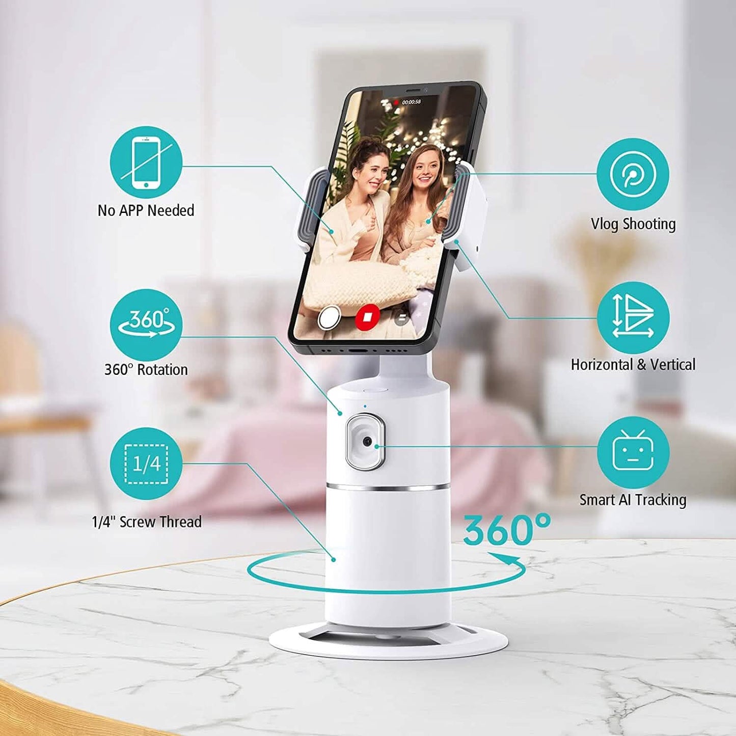 Auto Face Tracking Phone Holder