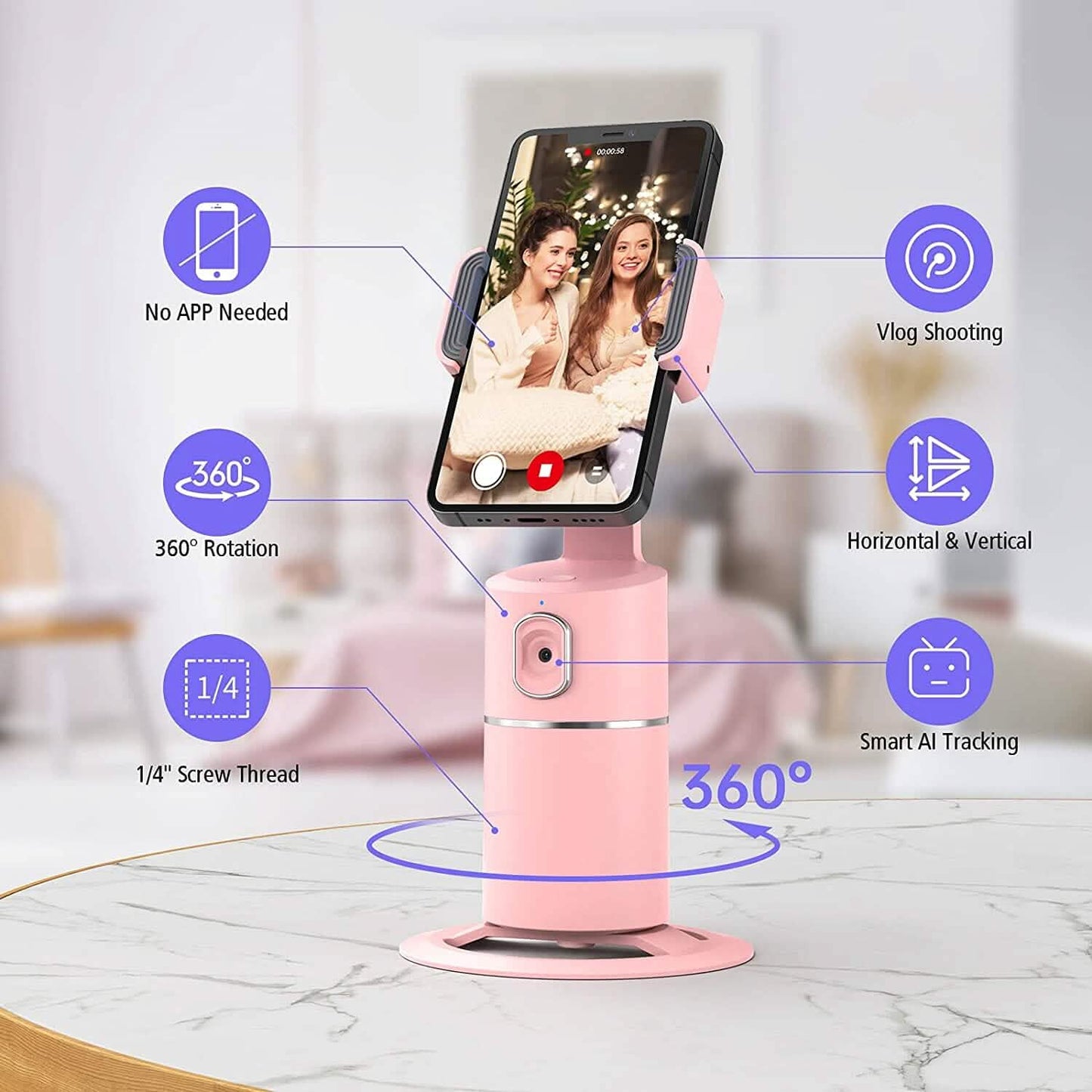 Auto Face Tracking Phone Holder