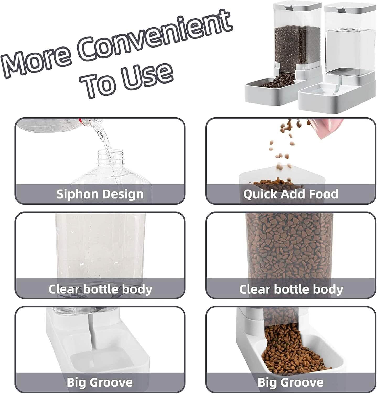 Automatic Cat Feeder and Water Dispenser Set