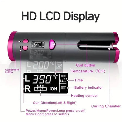 Automatic Curling Iron for Full-bodied Hair with 5 Temperature Settings