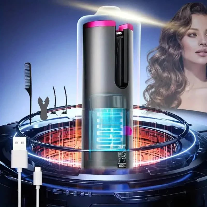 Automatic Curling Iron for Full-bodied Hair with 5 Temperature Settings