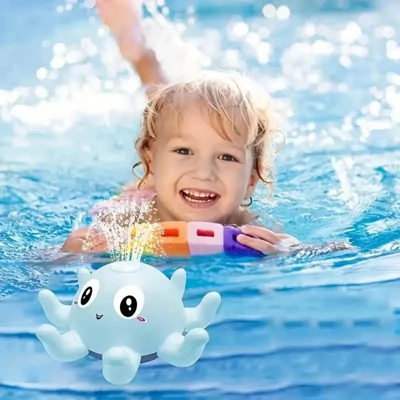 Automatic Induction Water Spray Small Octopus with Light Music Play